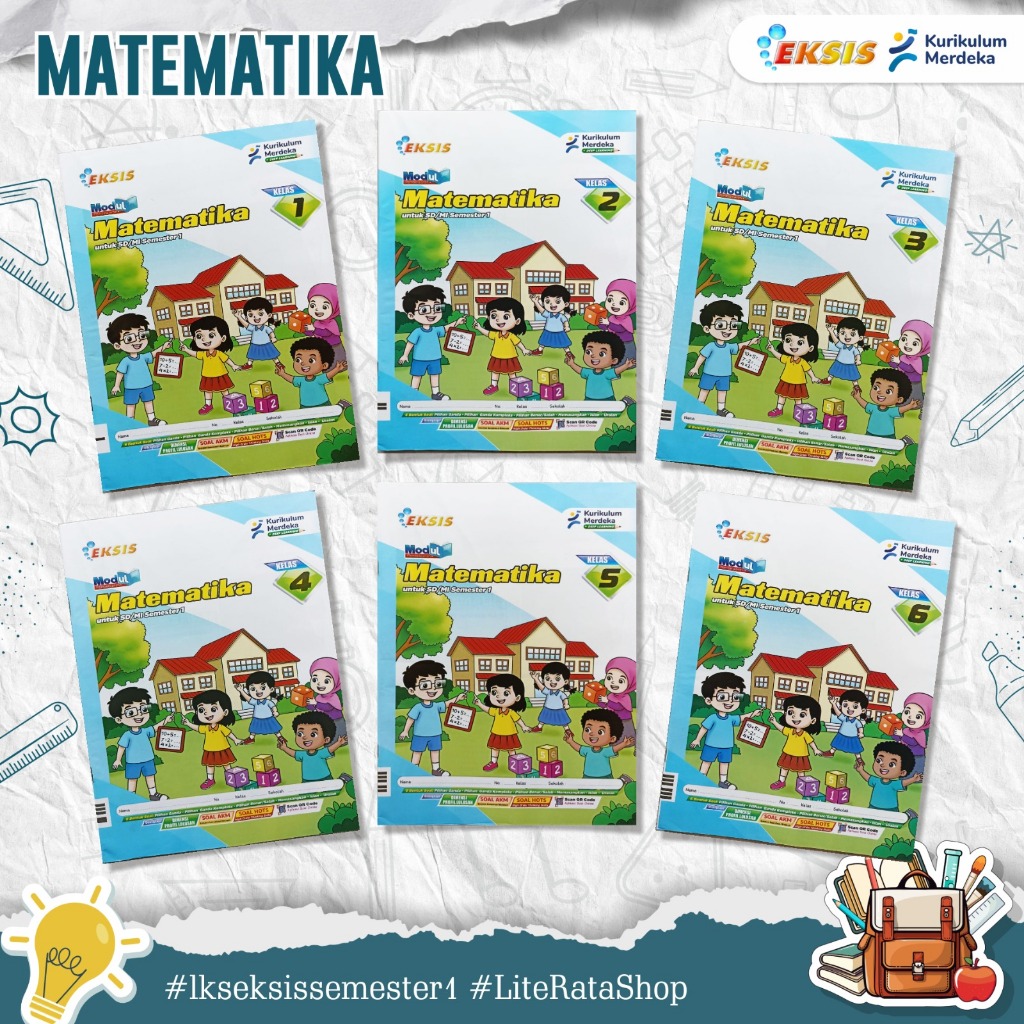 LKS EKSIS MATEMATIKA SD MI KELAS 1 2 3 4 5 6 SEMESTER 1 2026-2027 KURIKULUM MERDEKA