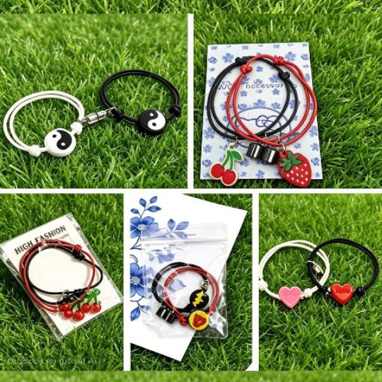 12 pcs gelang Karet couple pasangan