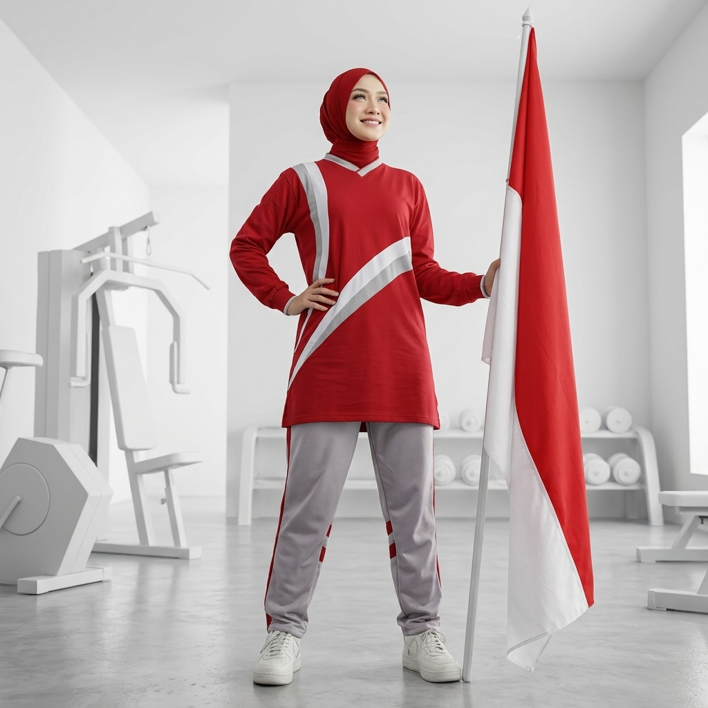 Setelan Baju Olahraga Senam Model Tunik Untuk Wanita Muslimah / Seragam Olahraga Muslimah
