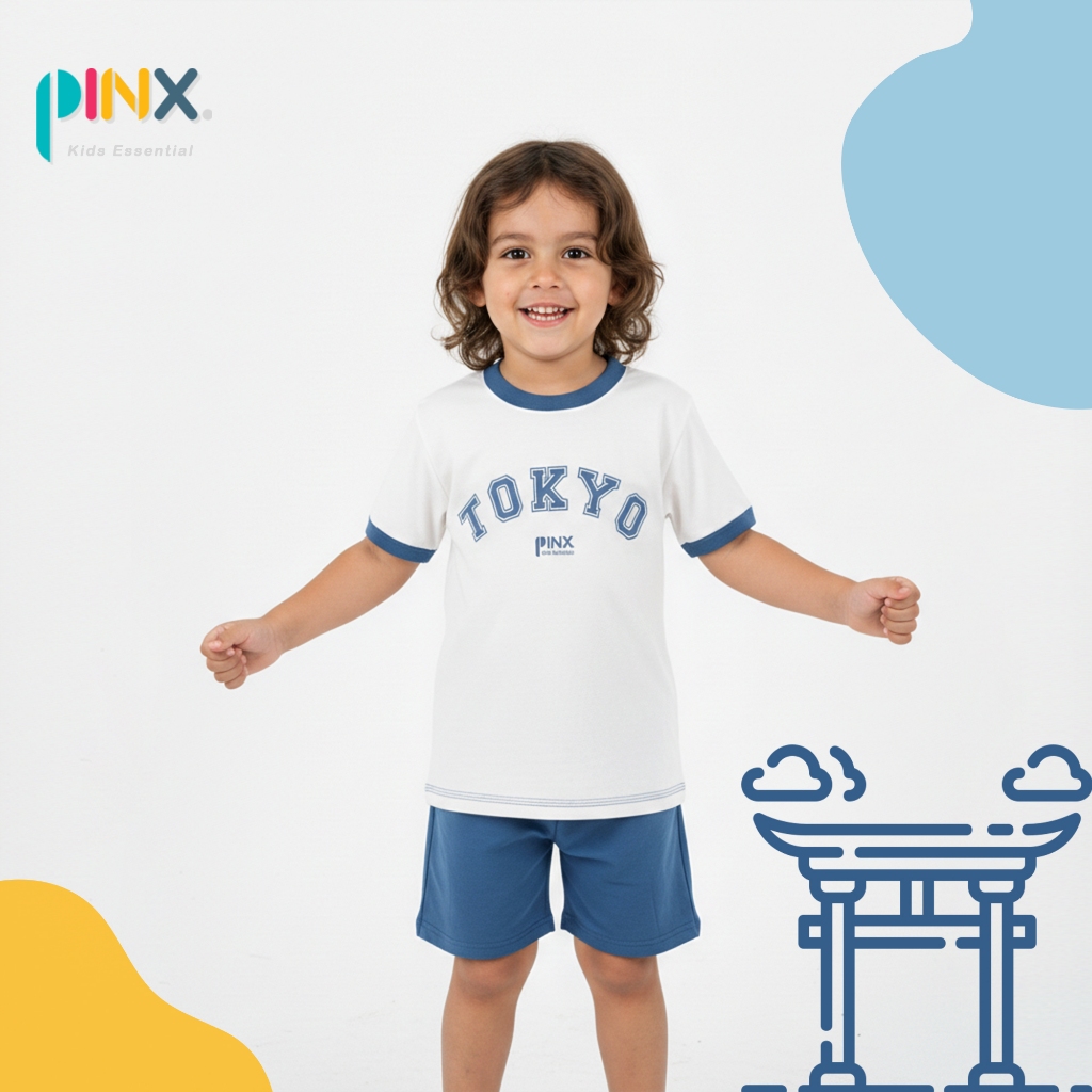 SALE PinxKids - Setelan Anak usia 1 - 8 tahun Tshirt Street Tokyo City