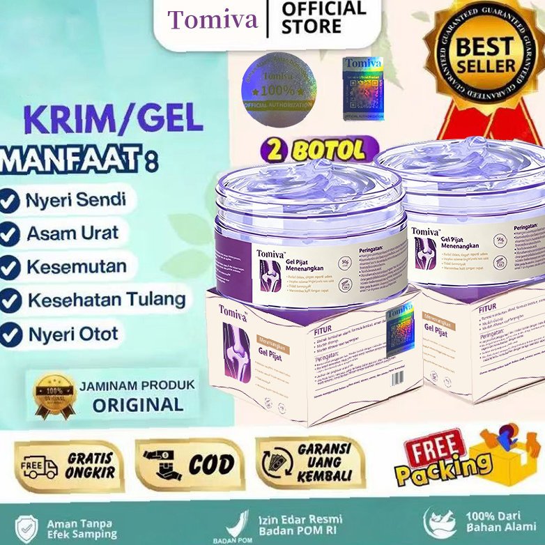TOMIVA Wrist Relief Gel Perawatan Harian - Untuk Pengguna Kreain Nature