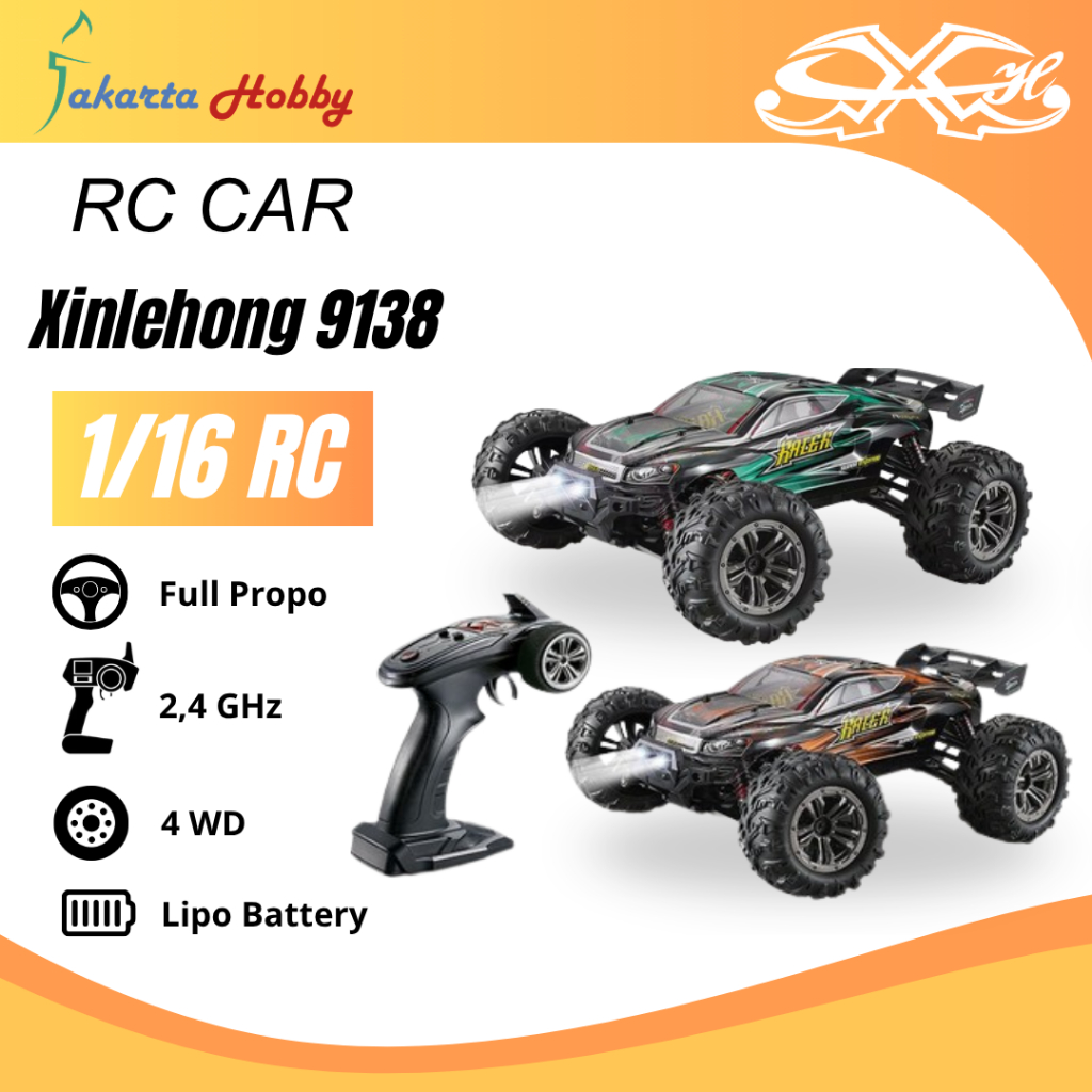 RC Car Xinlehong 9138 4WD Skala 1/16 Monster Truck RTR