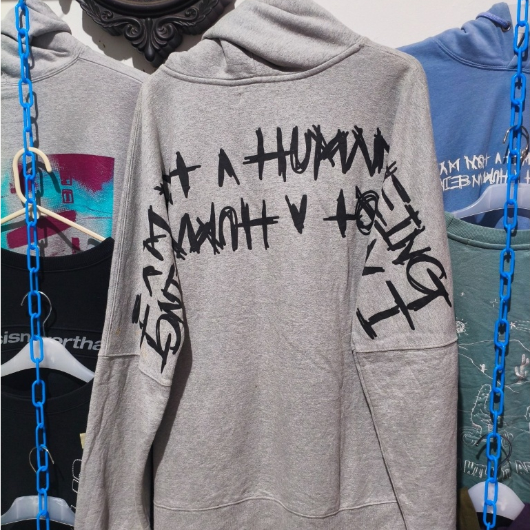 Jaket Hoodie keren Jacket Sweater Hoodie I'M NOT HUMAN BEING Big Script