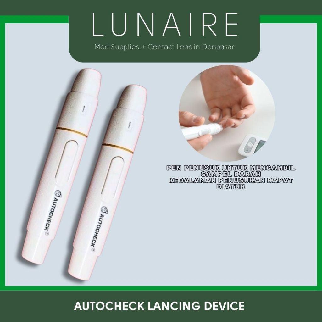 AUTOCHECK Pen Lancet/Lancing Device/Lancing Pen Untuk Tes Darah Praktis Tahan Lama