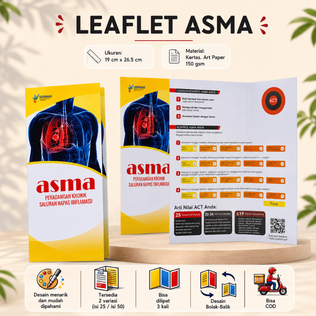Leaflet Asma - Asthma Control Test, Brosur Edukasi Asma