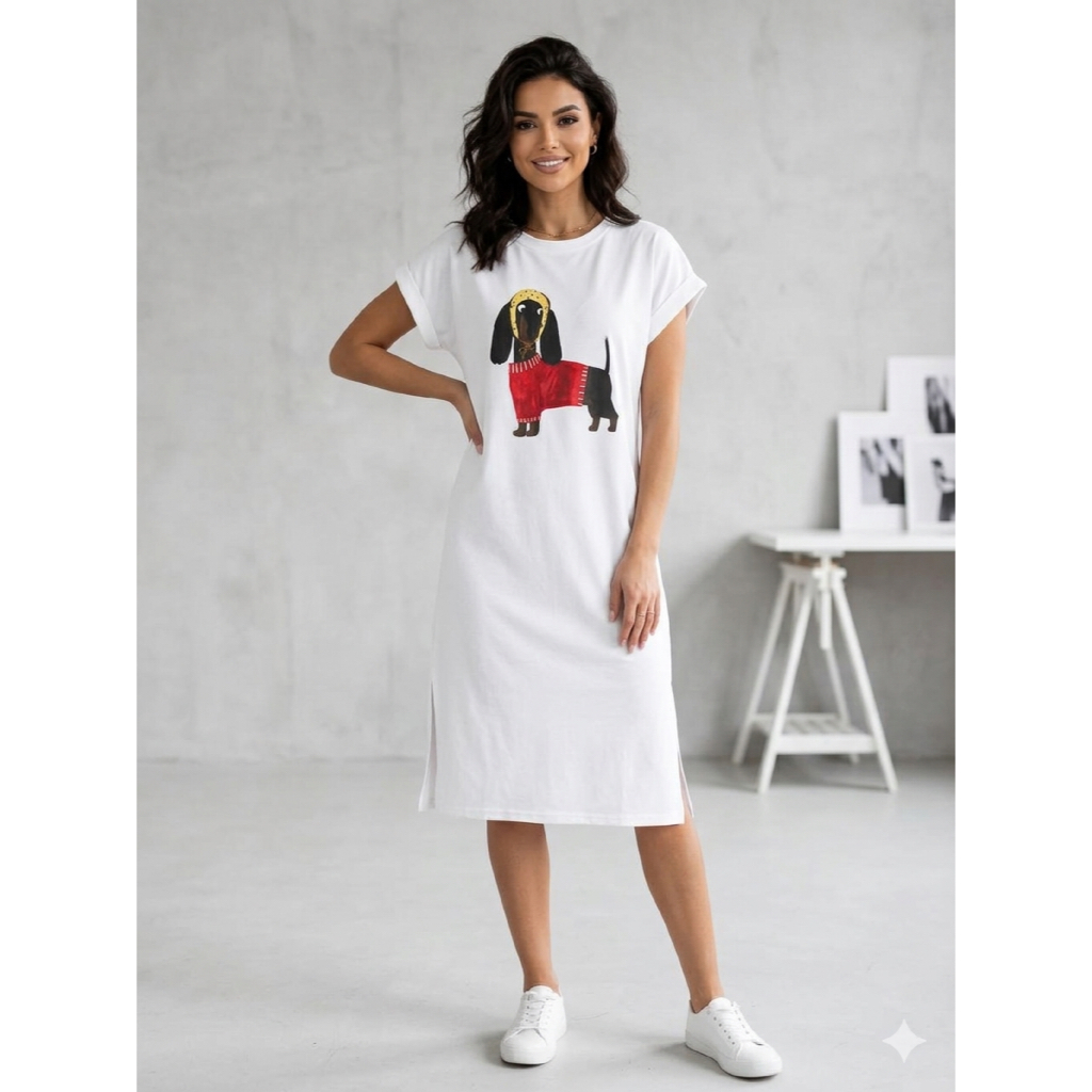 Dress Kaos Tunik Midi PREMIUM IMPORT - Cvorse
