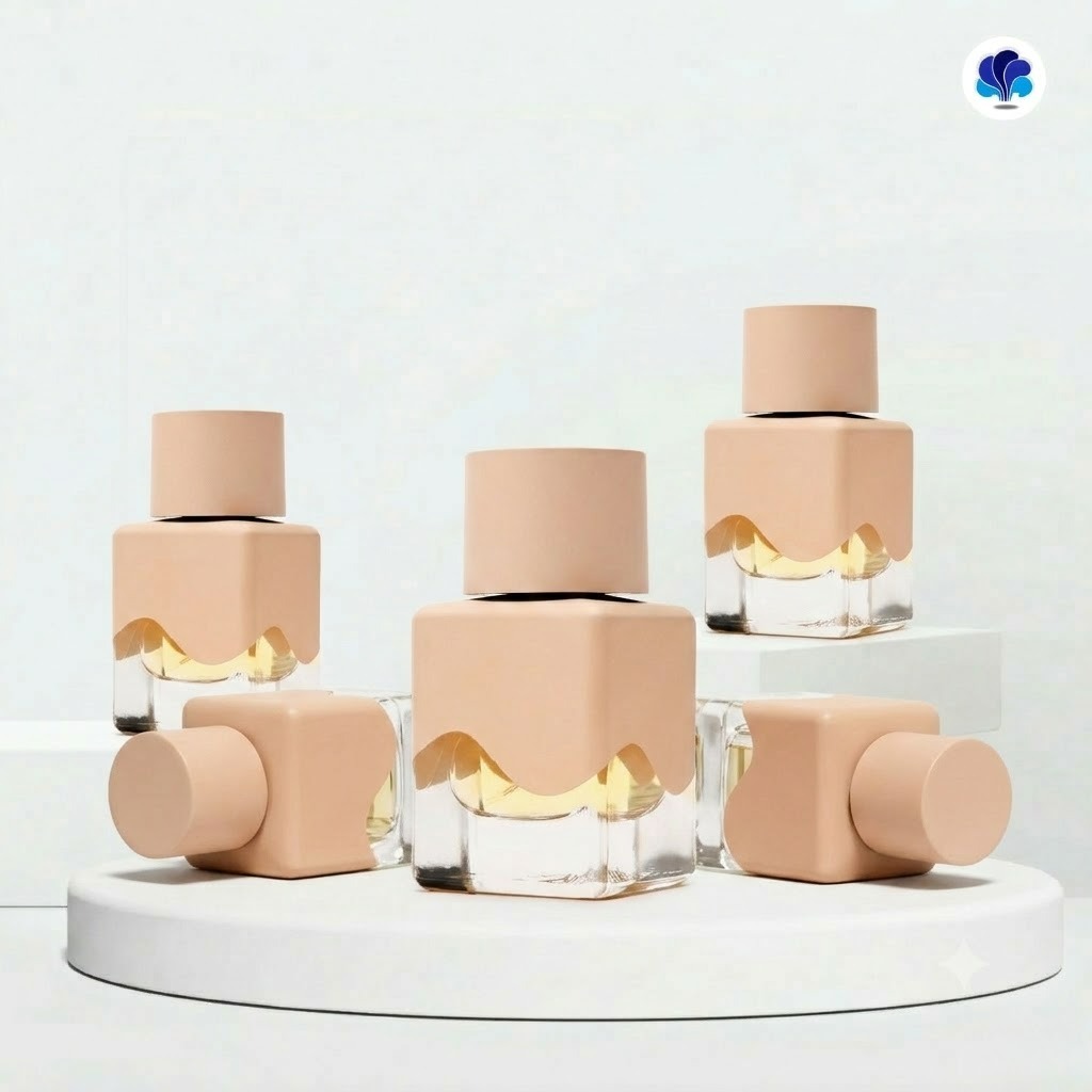 Botol Parfum Square Cap Peach – Packaging Kosong Custom untuk Parfum, Oil Perfume & Fragrance Botol 