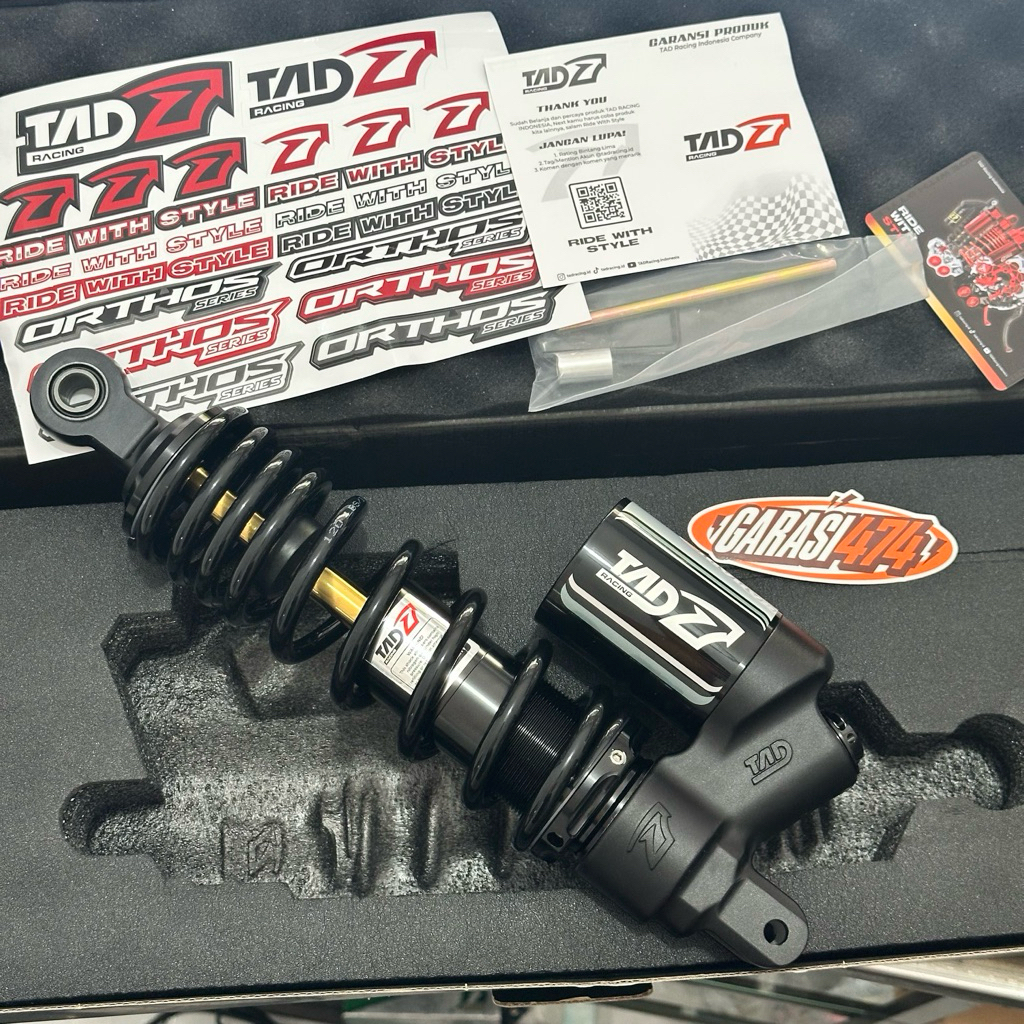 SHOCK BELAKANG TAD ATHENA TABUNG BAWAH 305MM BLACK AS GOLD