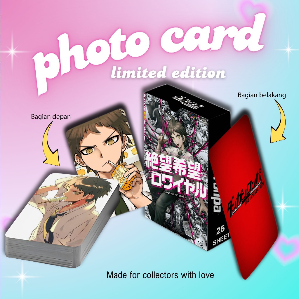 [ 2 Sisi ] Photocard Set Terbaru Hajime Hinata Danganronpa premium 25 pcs with box