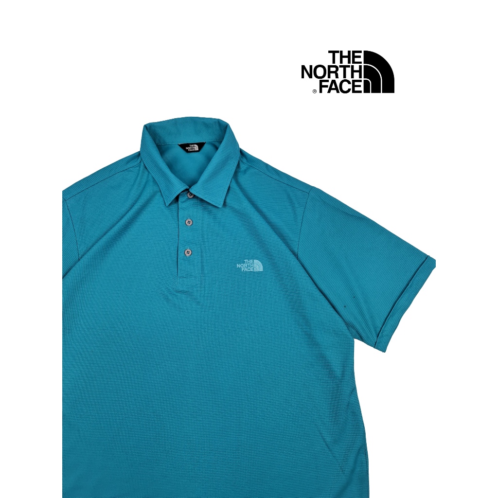 Kaos Polo The Nort Face Hijau Toska Size XL