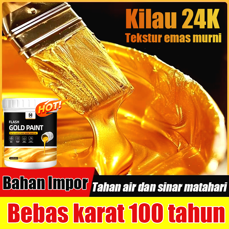 PRAKTIS Tekstur emas murni Emas Cat Gold CatKayu dan Besi Emas / Neo Alkycoat RoyalGold / Cat Emas /