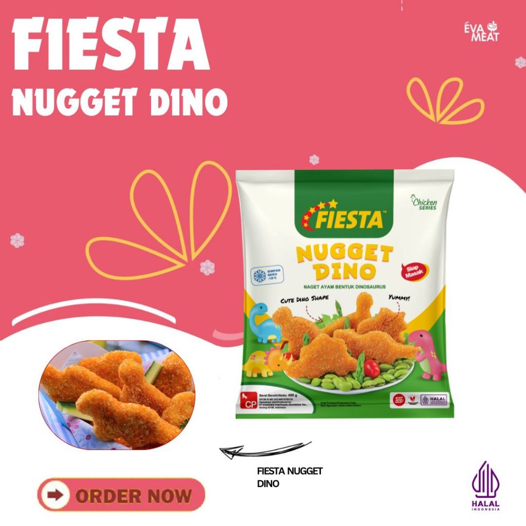 Fiesta nugget dino / fiesta / nugget bentuk hewan / snack