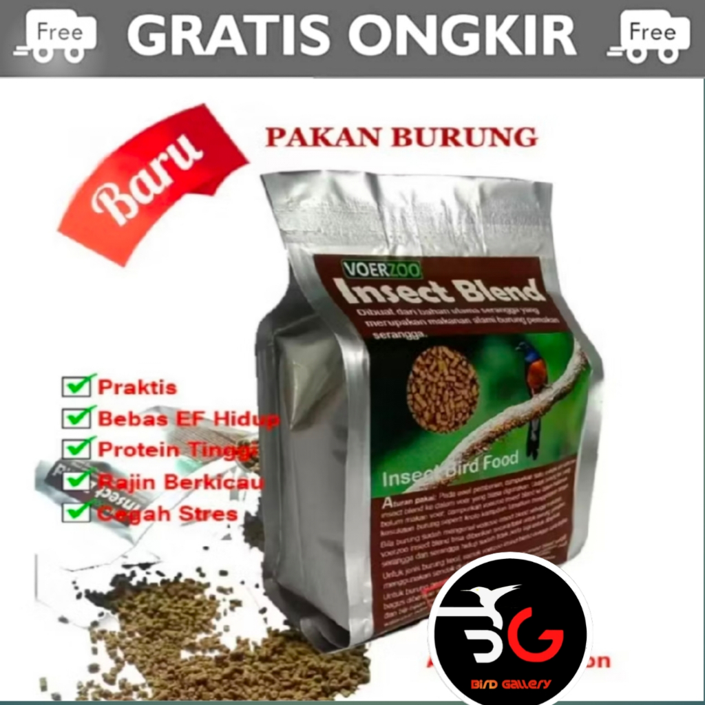 VOER ZOO INSECT BLEND  VOER BURUNG MURAI INSECT BLEND BERAT 225 GR
