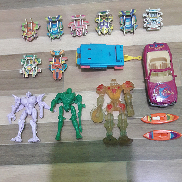Figure Kinoman Mobil Puzzle 3D Omega Robot Lotte Eagle Combat Set