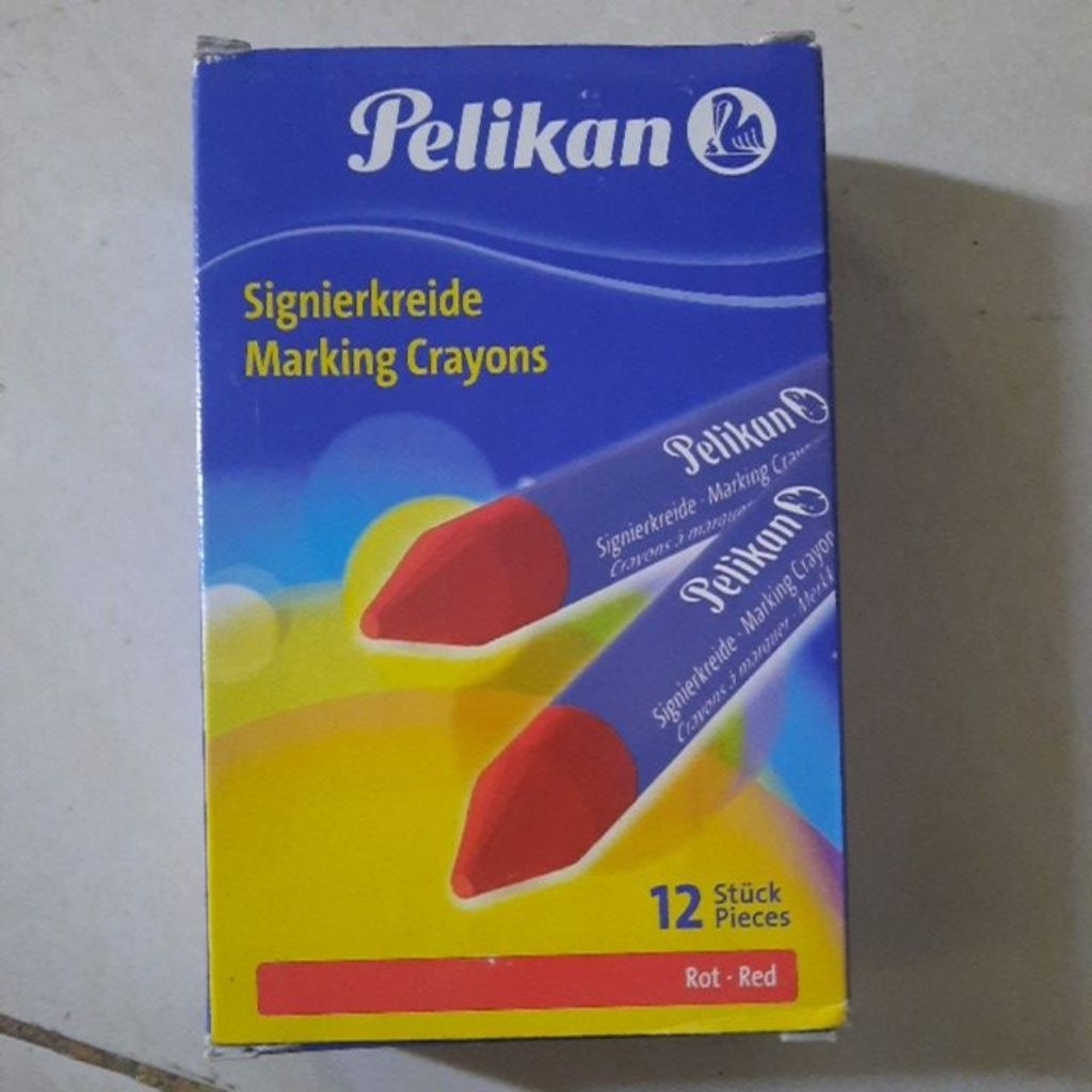 PELIKAN  CRAYON  MARKING  ISI 12   PENANDA LOG KAYU