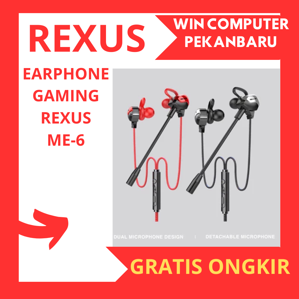 Earphone REXUS Gaming +Mic ME6