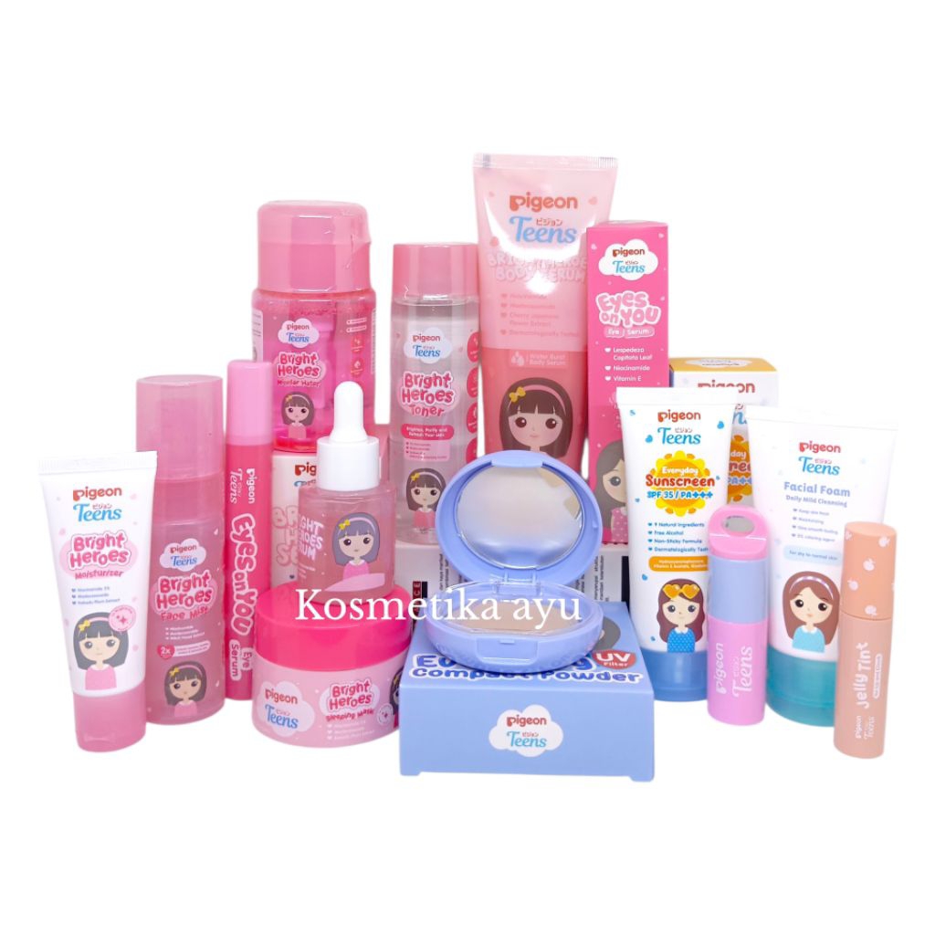 Paket Lengkap Pigeon Teens Skincare Semua Jenis Kulit Berminyak Normal Kering Exfoliating Kulit