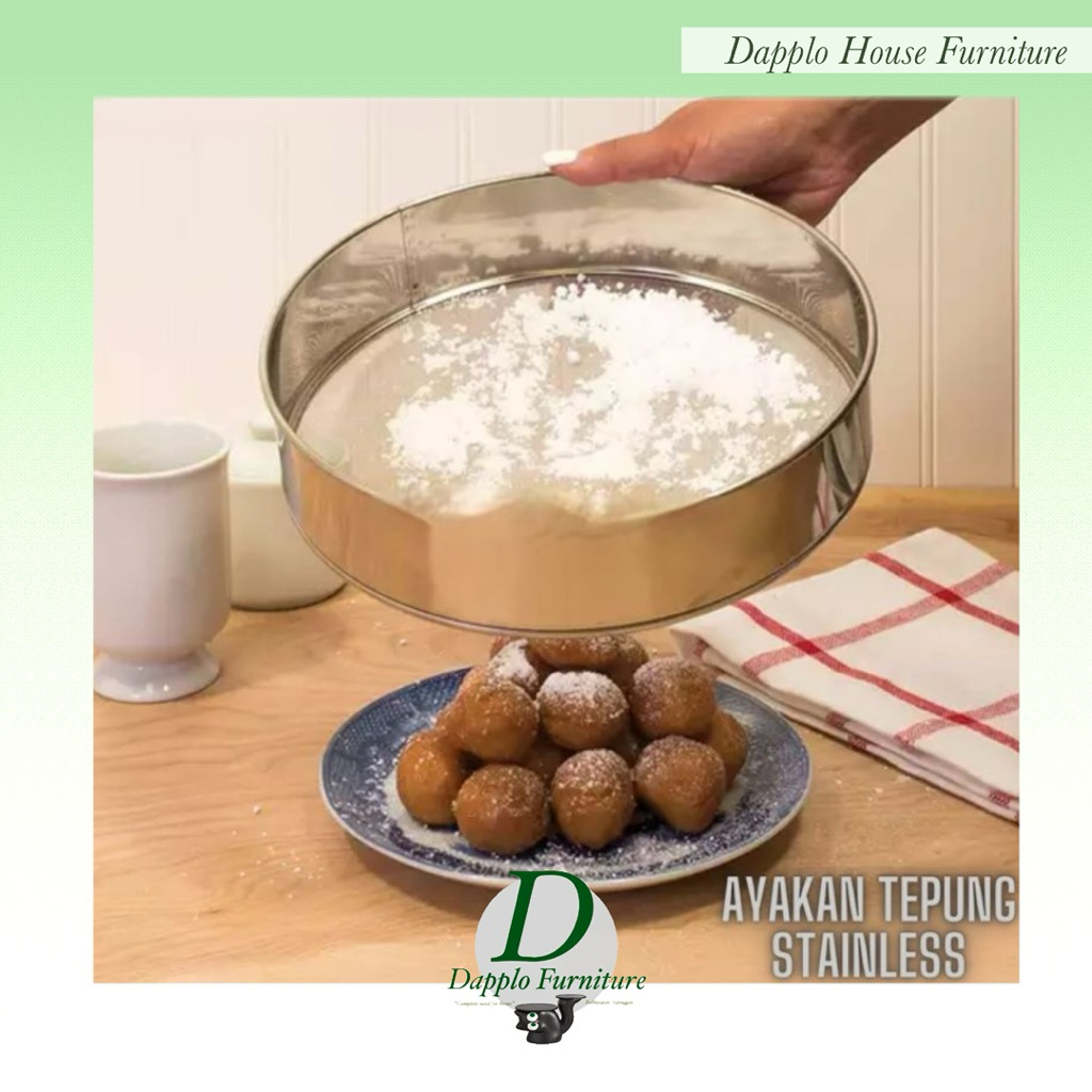Dapplo | SARINGAN AYAKAN TEPUNG BAHAN STAINLESS SARINGAN AYAKAN TEPUNG/SARINGAN TEPUNG/AYAKAN TEPUNG
