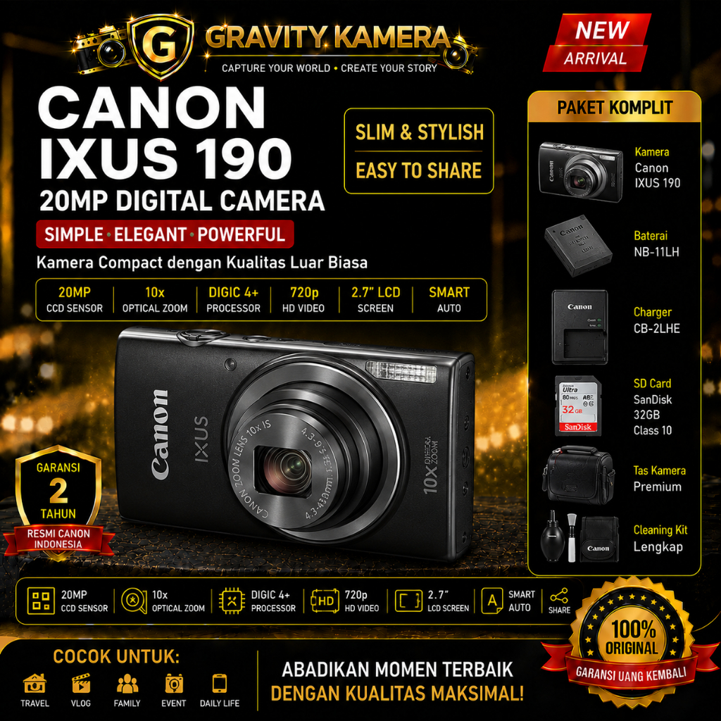 CANON IXUS 190 / KAMERA CANON IXUS 190 / IXUS 190 CANON