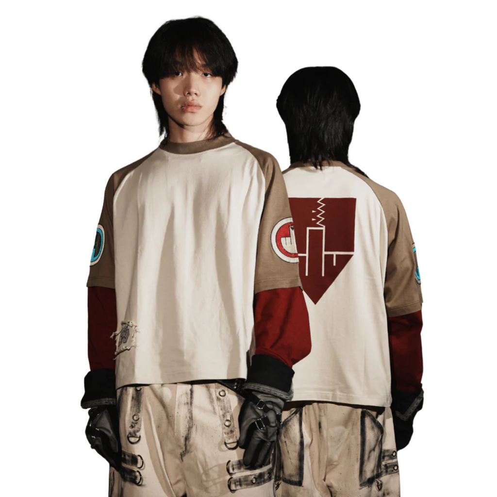 Hishiro - Yosai Double Sleeve, Boxy Cut Long Sleeve, Embroidery and Graphic Print design