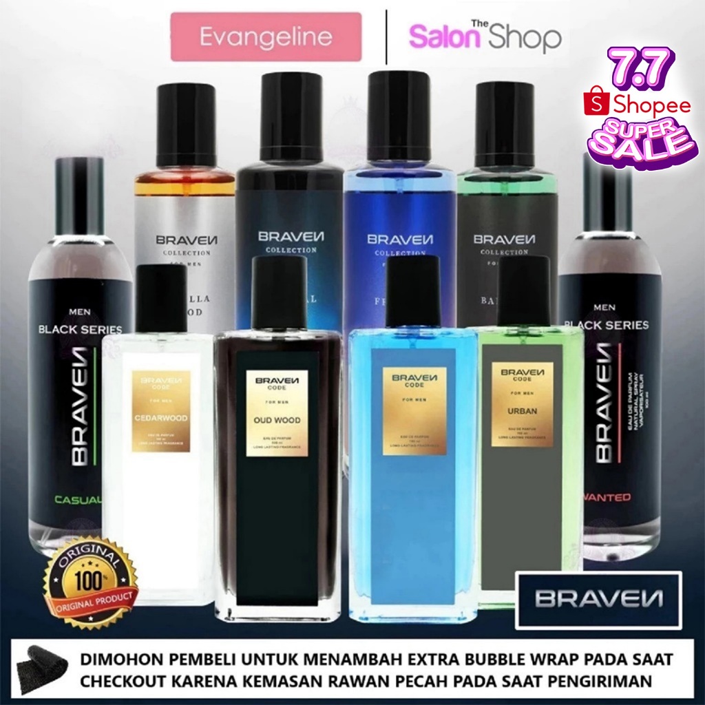 BRAVEN EDP Parfum Pria Maskulin Tahan Lama Men Perfume Code Elite Extreme Cool Sport Water | gdkd01