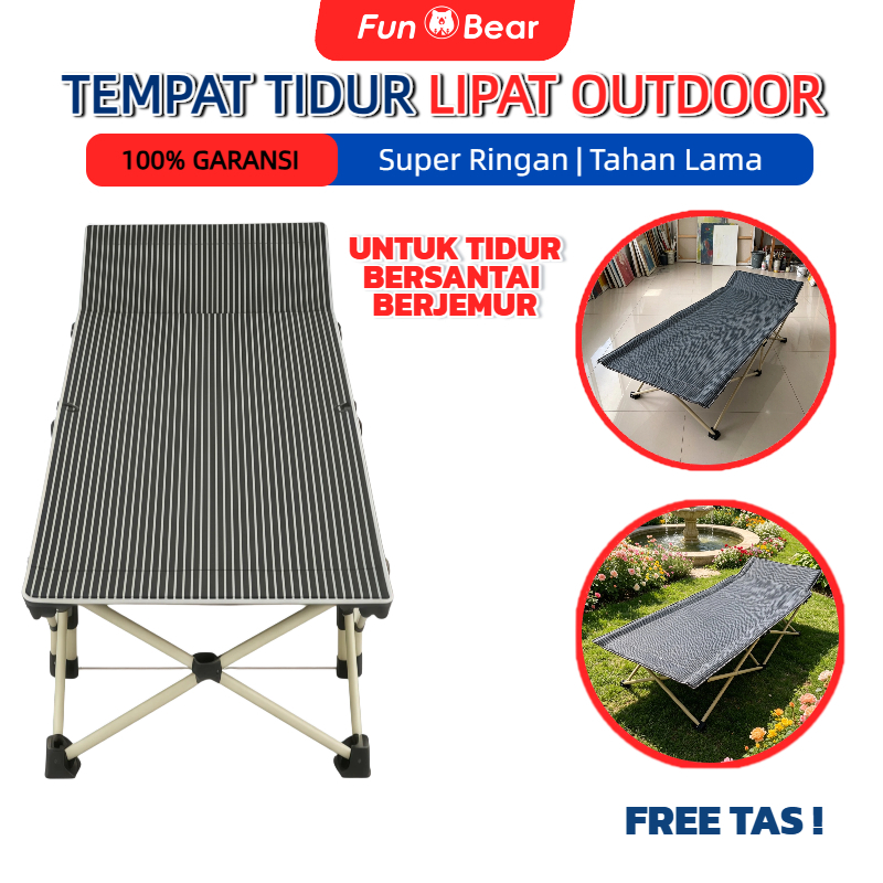 FunBear Bed Folding Bed Velbed Folding / Lipat Portable Camping