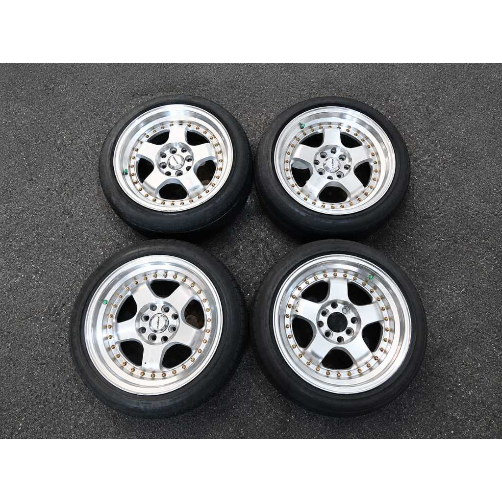 Velg Mobil Bekas Work Meister R16 lebar 7,5/85, baut 4x100/114 Ban 195/50