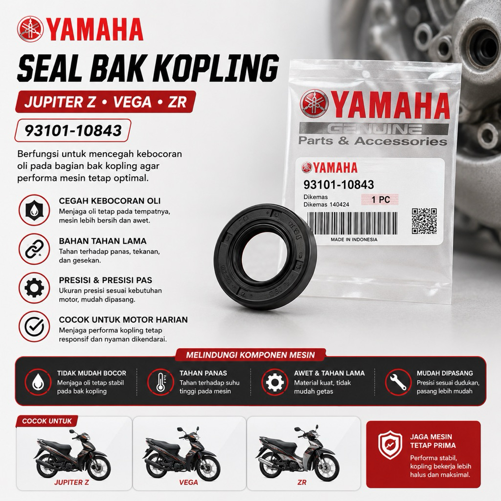 Seal bak kopling Jupiter Z VEGA ZR 93101-10843 bisa COD dan kirim instan