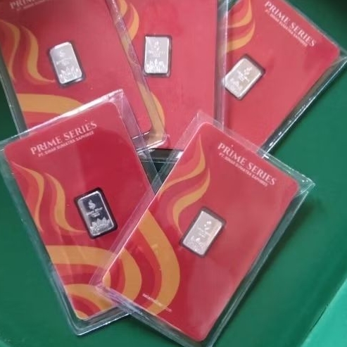 Kartu Fine Silver Perak Murni 999 Silver Bar Batangan Salam Silver Prime  bukan Silvergram Silverium