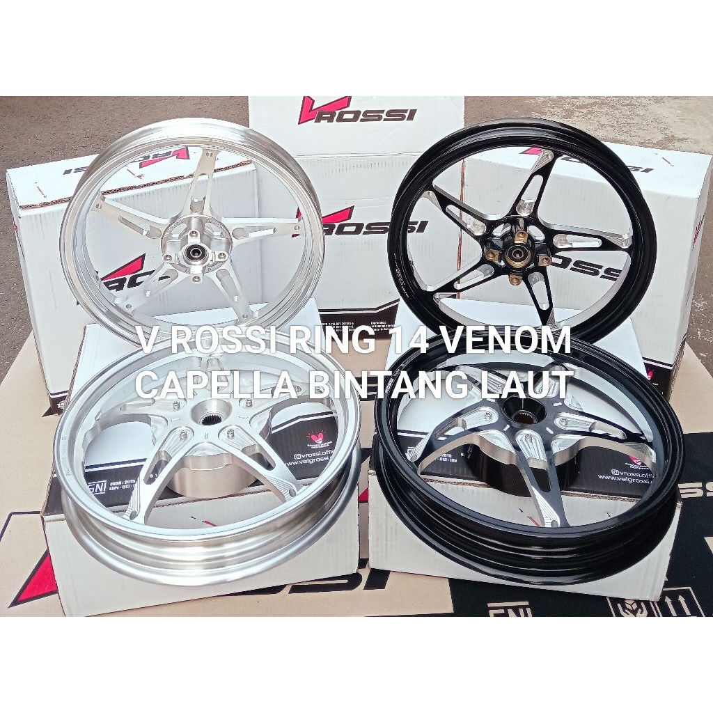 VELG/PELAK RACING V ROSSI RING 14 VENOM CAPELLA BINTANG LAUT BEAT KARBU BEAT FI SCOOPY KARBU SCOOPY 