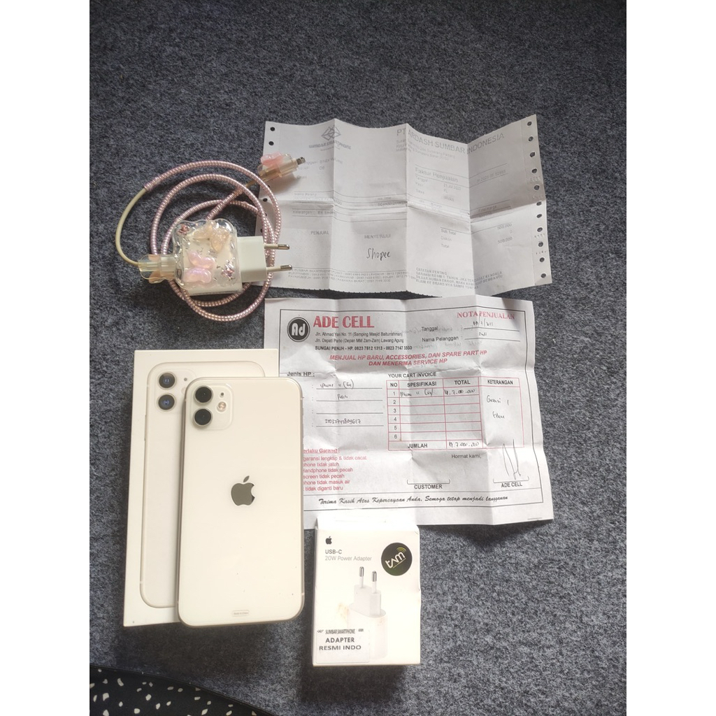 Apple iPhone 11 iBox 64 GB Fullset Sampai Nota (Softcase + Charger ORI) Second IBOX