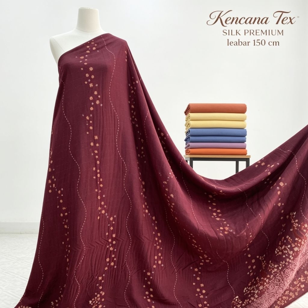 kain satin motif - kain satin maxmara motif - kain maxmara motif pinggir - kain maxmara silk premium
