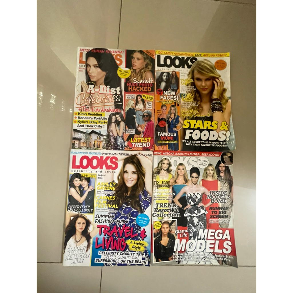 PAKET MAJALAH LOOKS Vintage Fashion Magazine Bundle Rare & Aesthetic