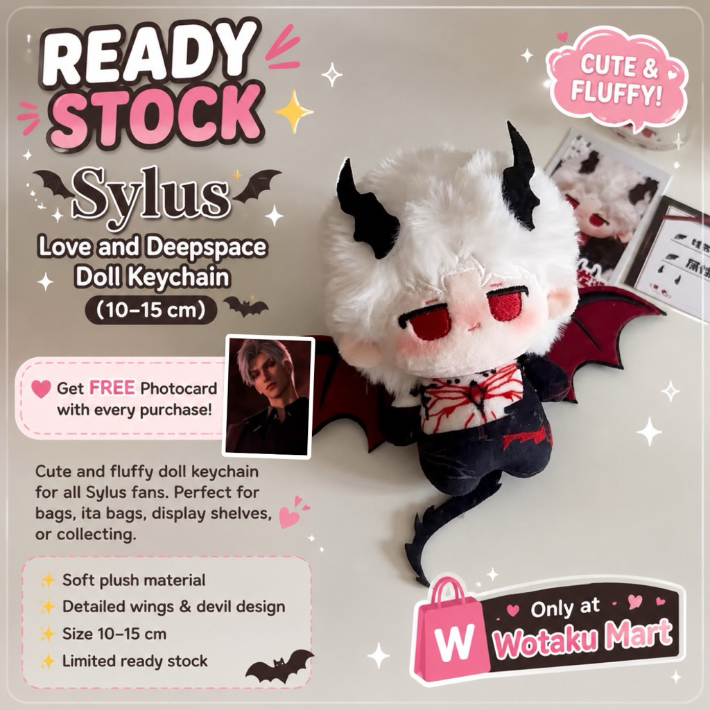[READY STOCK] sylus devil love and deepspace doll keychain sylus qin che wotaku mart