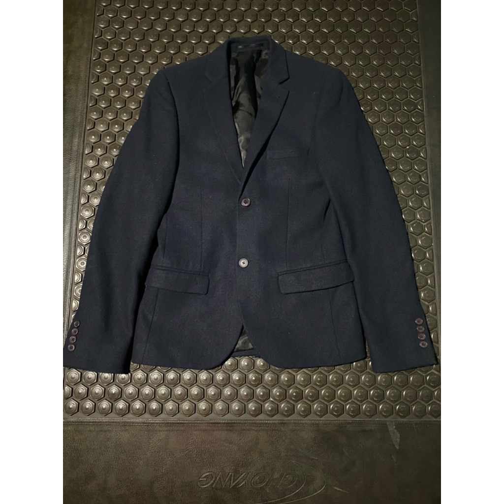 BLAZER JAS LD KECIL LUXURY TOPMAN WOL NAVY PEKAT