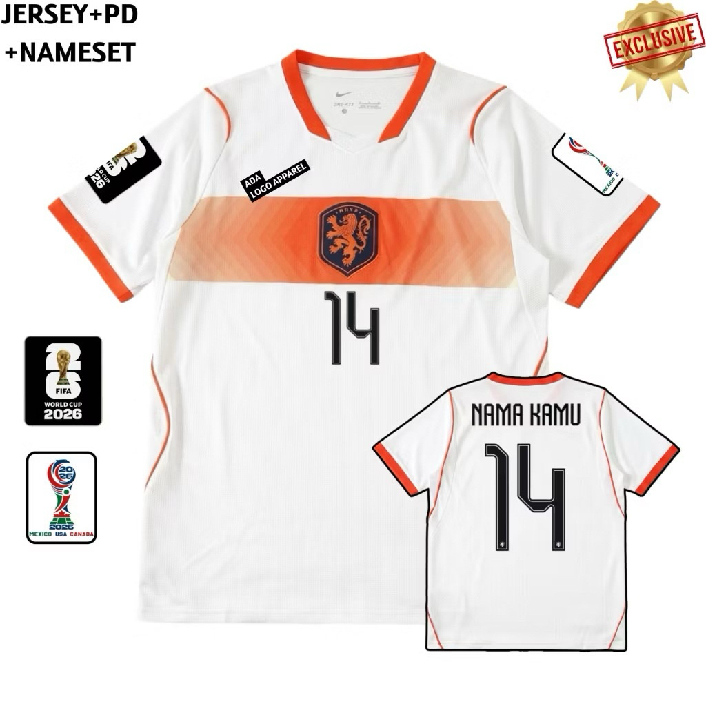 Jersey Belanda Away World Cup 2026 2027 Grade Original - Jersey Belanda Piala Dunia High Quality