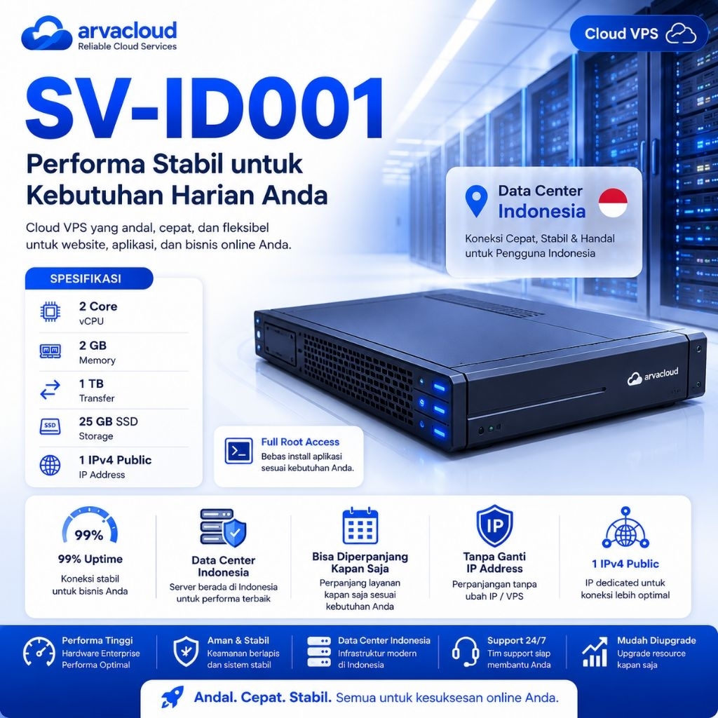 VPS / RDP Server Indonesia - Free IP Public