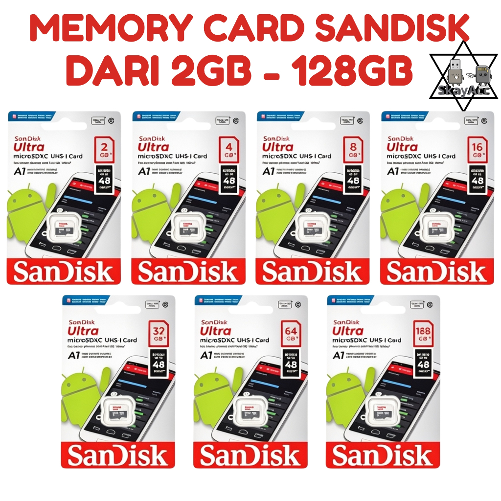 Sandisk Ultra Micro SD Card 128GB 64GB 32GB Memory Sandisk mmc 2gb 4gb 8g 16gb Full Pack