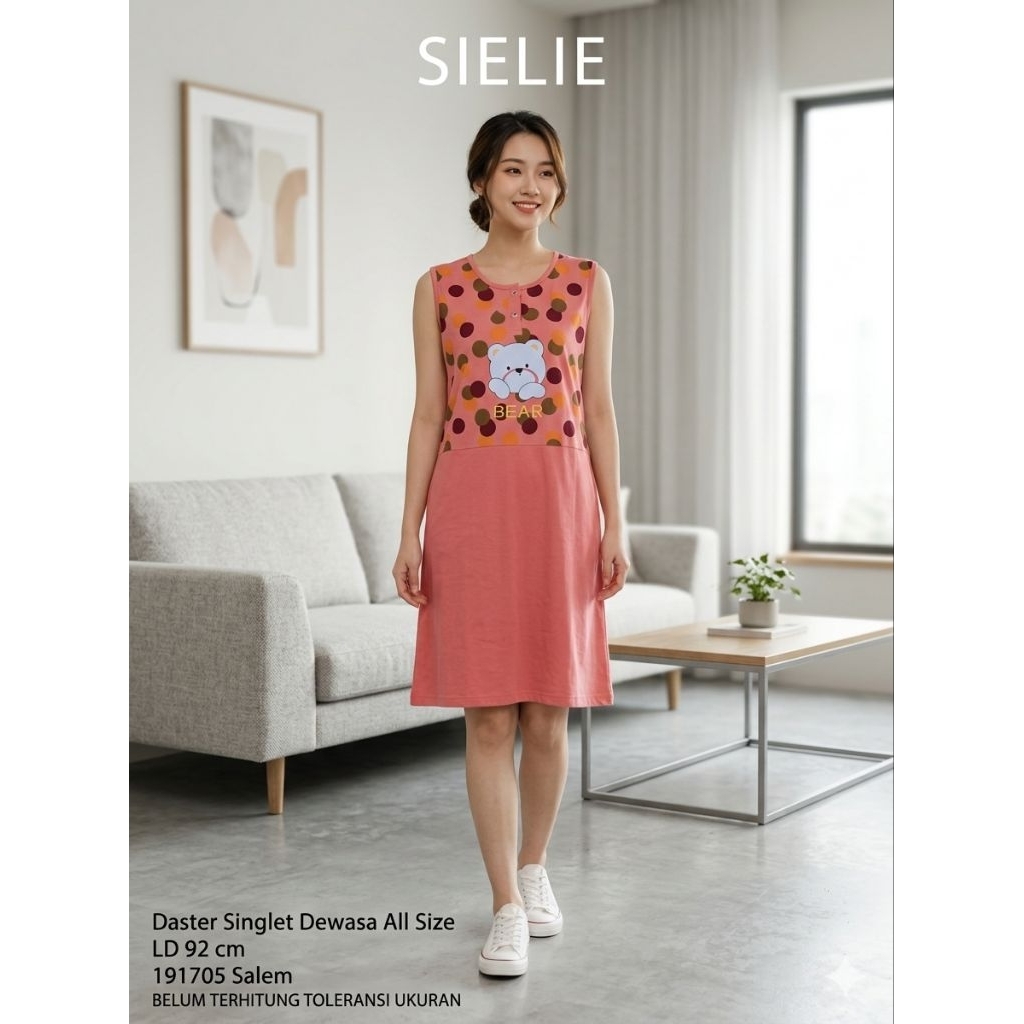 SIELIE Daster Dress Kutung Singlet Standart All Size