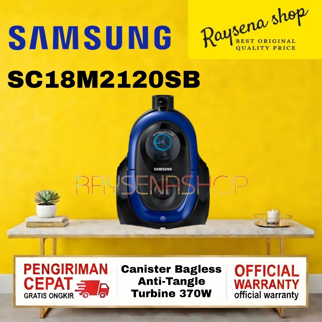 Samsung Canister Vacuum
Cleaner 380 W - VC18M2120SB/SE