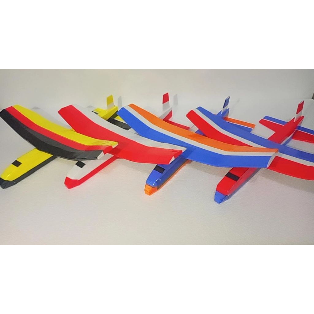 mainan pesawat gabus/styrofoam lempar paket 50 pcs