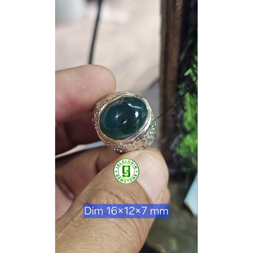 cincin bacan hijau coklat natural