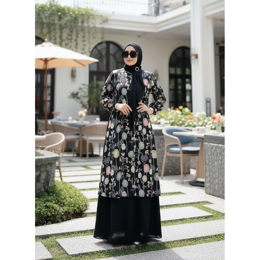 NEW GAMIS MELAYU GAMIS TIRANI SET JILBAB SEGI EMPAT