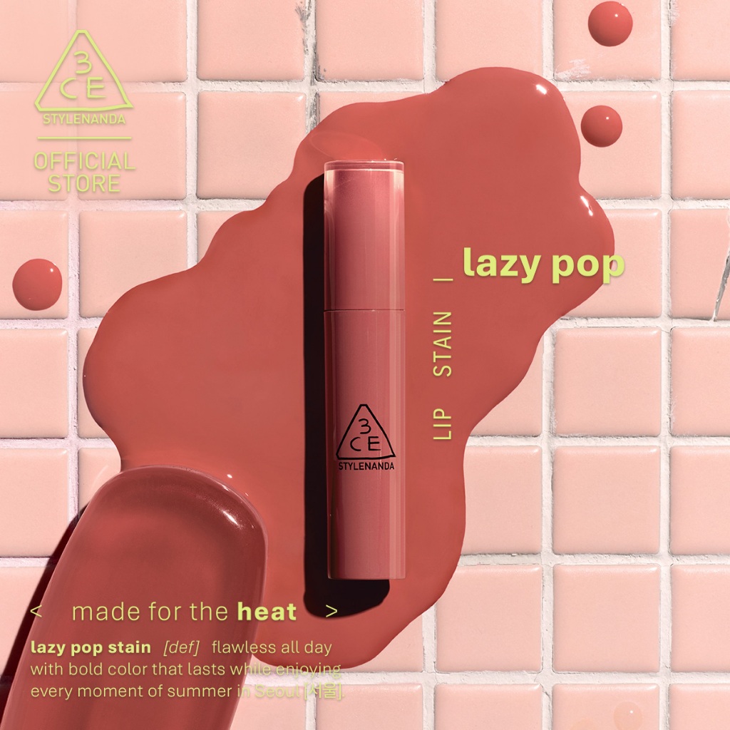 [BEST SELLER] 3CE Pop Stain - Lip Stain Liptint Transferproof Tahan Lama Ringan Lembab Korean Make u
