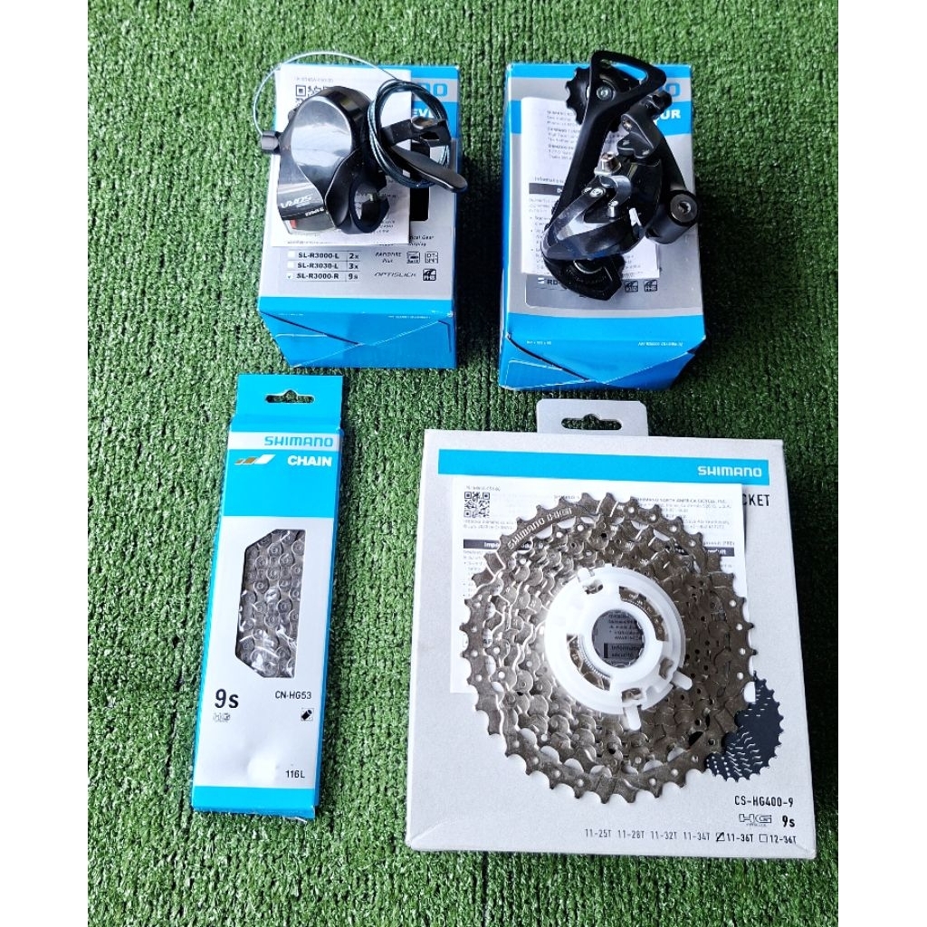Groupset Mini SHIMANO SORA R3000 MIX SHIMANO ALIVIO HG400 1x9 Speed Original New