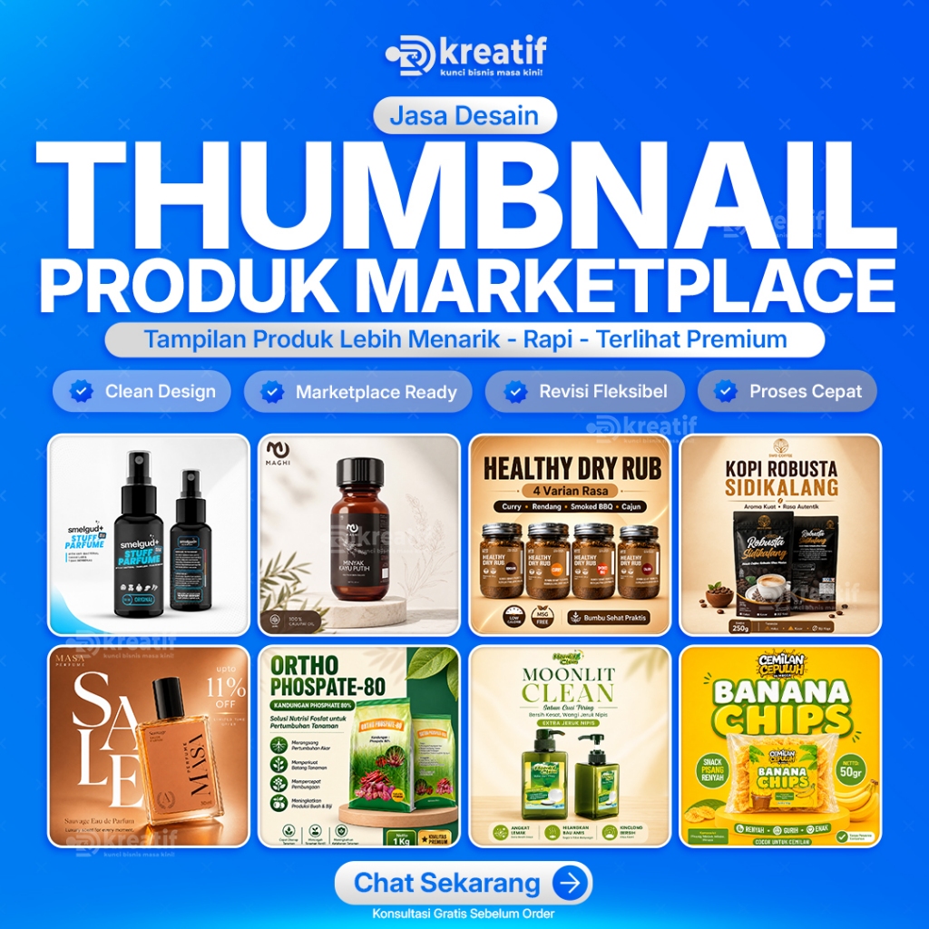 Jasa Desain Thumbnail Produk Marketplace Shopee Custom Profesional Siap Upload Revisi Cepat