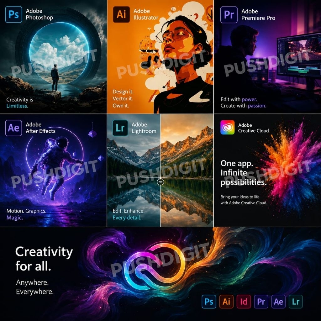 ADOBE CREATIVE CLOUD ALL APPS/FIREFLY 4.000 CREDIT/BERGARANSI/TERLARIS