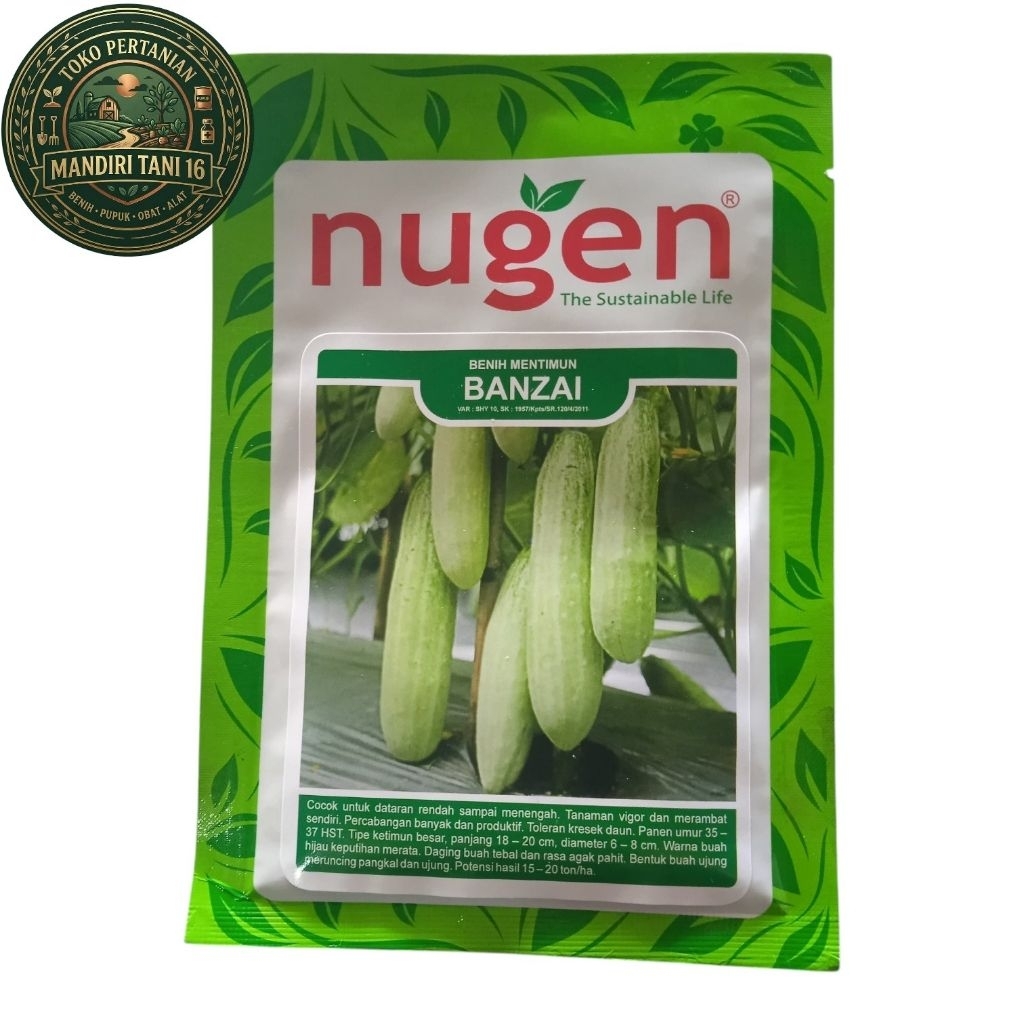 Benih Timun BANZAI NUGEN 20 Gram - Mentimun Unggul Tahan Kresek Daun