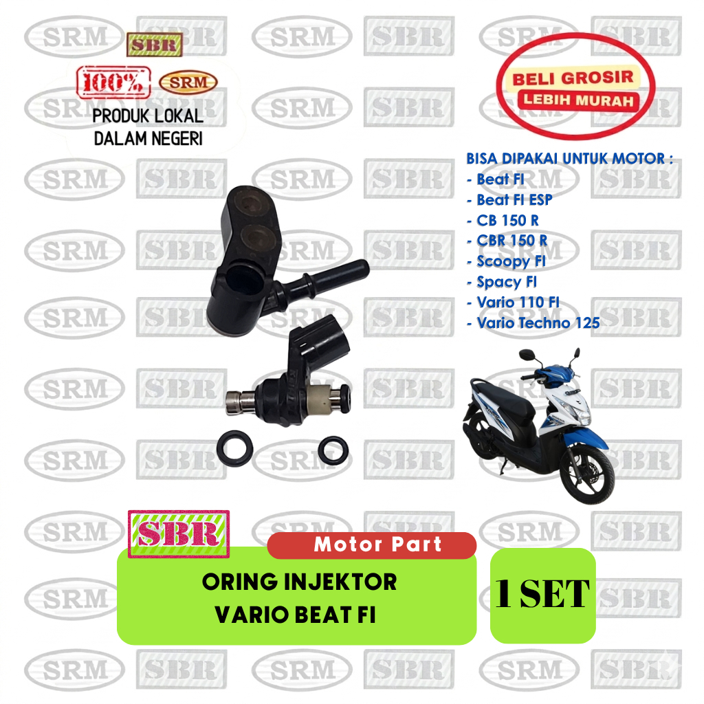 Oring Injektor Beat FI (Set Isi 2) - O Ring Karet Seal Injector Injeksi CB150R Vario 110 FI Spacy FI