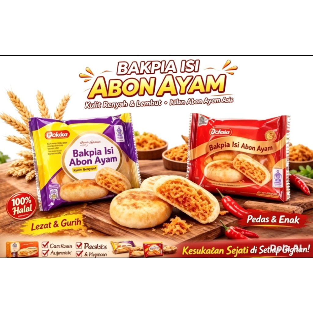 Bakpia Isi Abon Ayam 1pcs